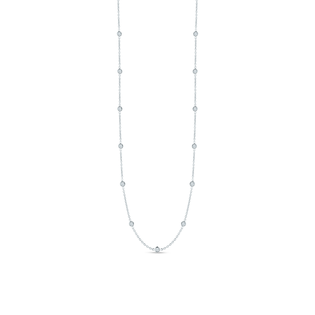 Roberto coin diamond station necklace white gold on sale